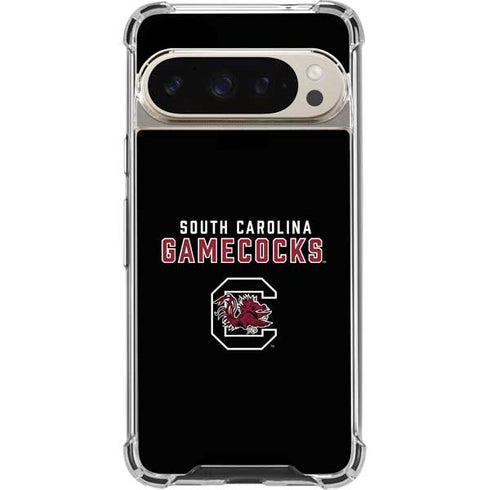 University of South Carolina Gamecocks Black Pixel 9/9 Pro Clear Case